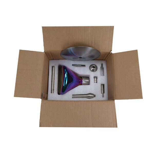 NEW Design Stainless Steel Hookah with Colorful Vase - Image 2