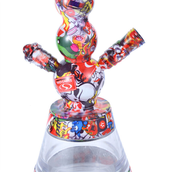 Aluminium Alloy Chicha Metal Art Desgin Graffiti Small Hookah Set - Image 4