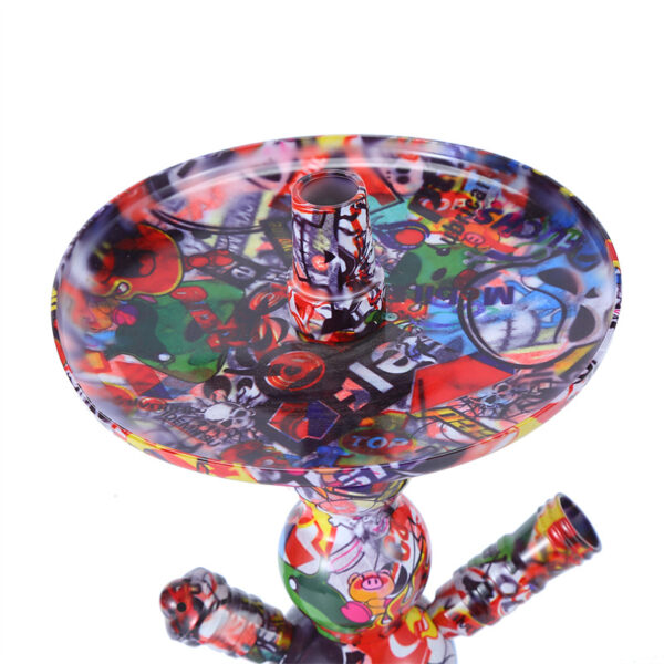 Aluminium Alloy Chicha Metal Art Desgin Graffiti Small Hookah Set - Image 6