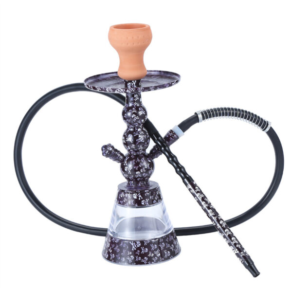 Aluminium Alloy Chicha Metal Art Desgin Graffiti Small Hookah Set - Image 2