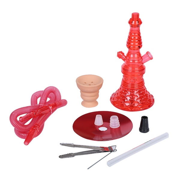 Small Size Acrylic Hookah Set With Shisha Accessories LED Light - Image 3