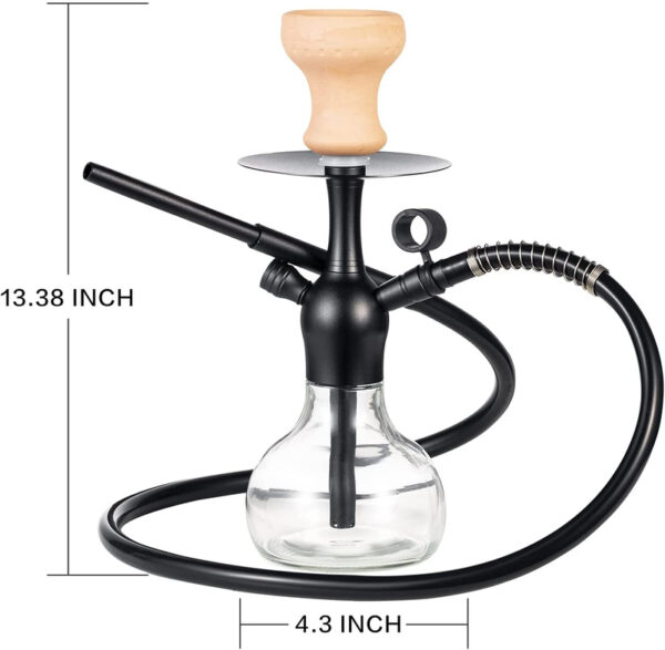 Portable Hookah Set with Everything Mini Shisha To Go Single Hose with Case - Image 2