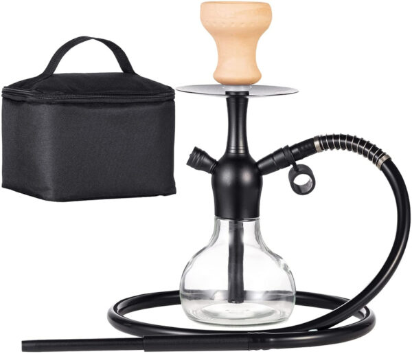 Portable Hookah Set with Everything Mini Shisha To Go Single Hose with Case