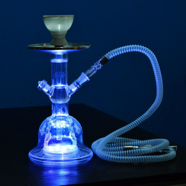 Portable Colored Smoke E Hookah Acrylic Cute LED Hookah - Image 6