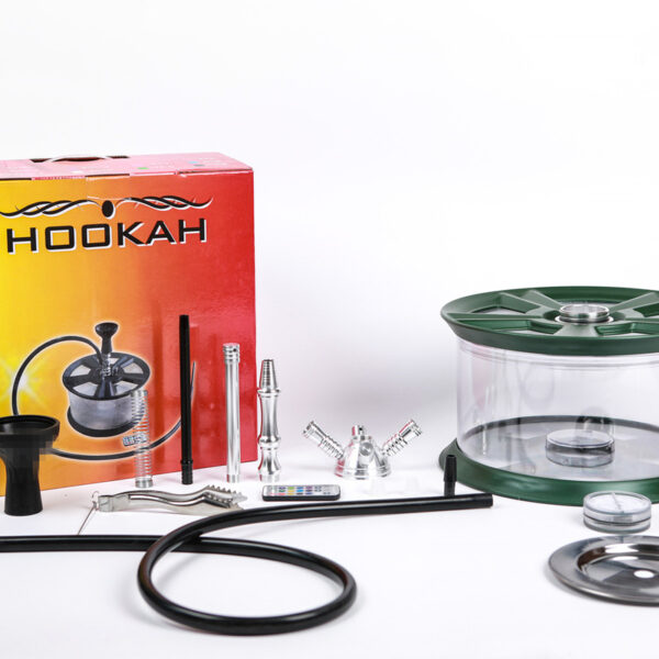 New Design Acrylic Wheel Hub Felgen Shisha with LED Rims Hookah - Image 2