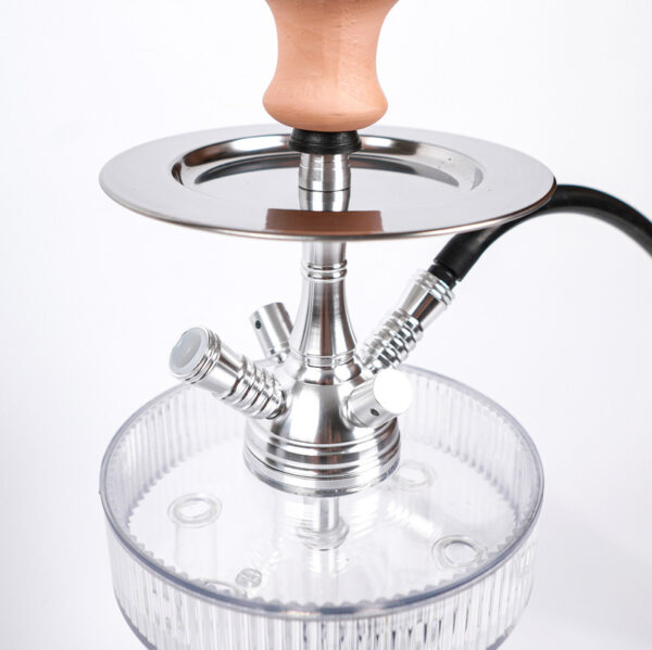 Portable Gatling Hookah 2 Hoses Gatling Acrylic Shisha LED - Image 4